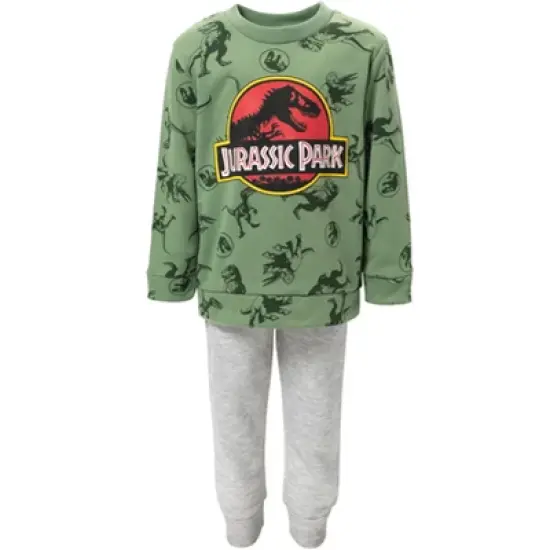 Jurassic World Fleece Pullover Sweatshirt & Pants Green / Grey  image {3}