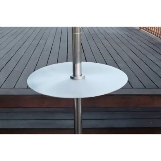 1500W Electric Infrared Stainless Steel Patio Heater with Table - Permasteel image {3}