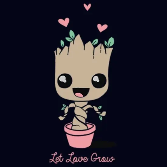 Girl's Marvel Groot Let Love Grow T-Shirt image {1}