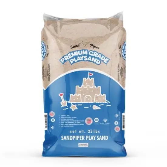SandPiper 25 Pound Premium Grade Multi-Use Play Sand with Chemical Free Formula for Sandboxes, Pet Areas, Pavers, and Walking Stones, 2 Pack image {1}