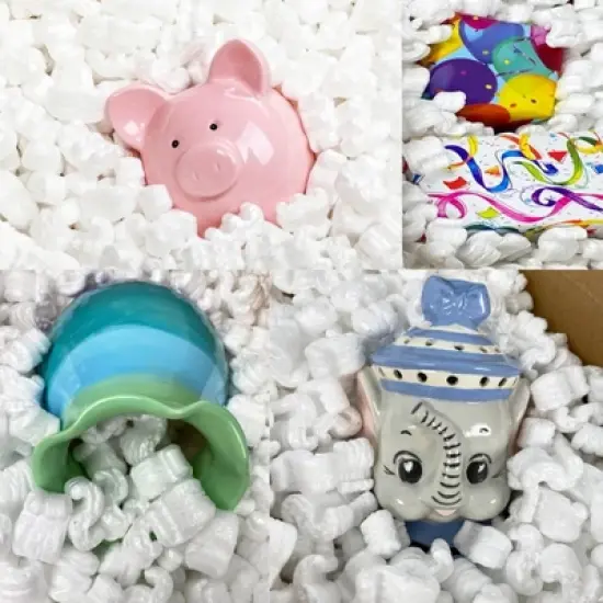 UOFFICE 3.5 Cubic Feet White Styrofoam Packing Peanuts image {5}