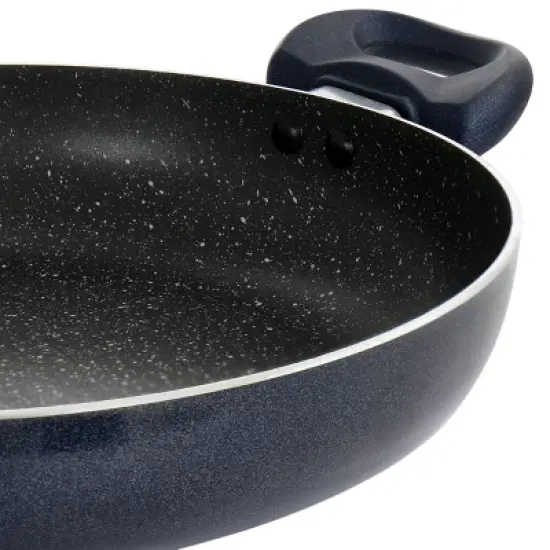 Oster Anetta 3.5 Quart Nonstick Saute Pan with Lid in Navy Blue image {4}