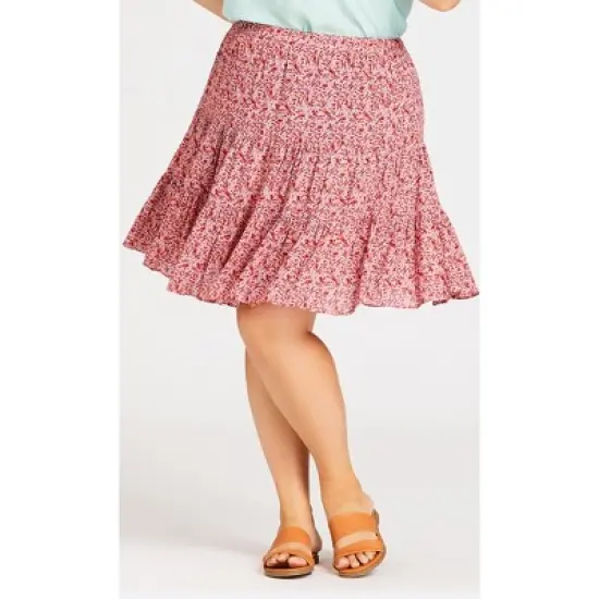 Women's Plus Size Sweet Romance Skirt - pink | AVENUE image {1}
