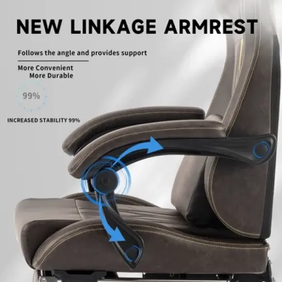 Gaming Chair, Video Game Chair with Massage Lumbar Support and Footrest, Comfortable Ergonomic Computer Chair image {2}