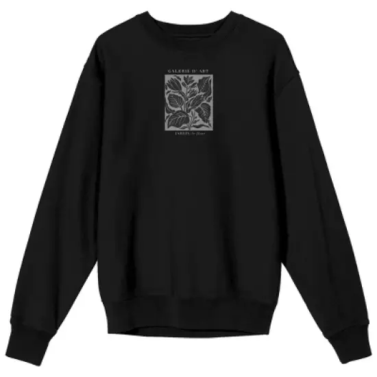 Galerie d'Art Adult Black Crew Neck Graphic Sweatshirt image {4}
