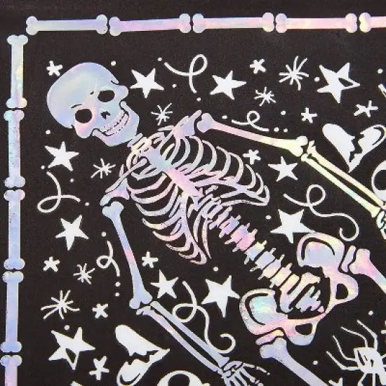 Spooky Central 50-Pack Halloween Black Skeleton Coffin Disposable Cocktail Lunch Paper Napkins Party Supplies image {3}