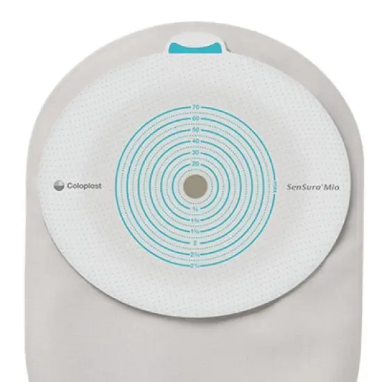 SenSura Mio One-Piece High Output Ostomy Pouch, 725 mL, Transparent, 10 mm to 70 mm, 10 Count image {1}