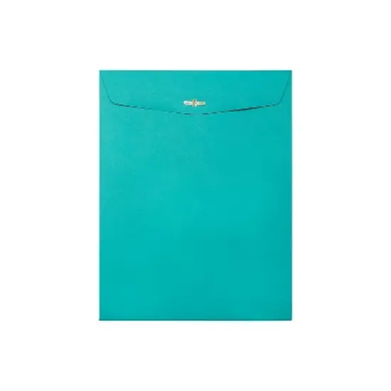 JAM Paper Open End Clasp Catalog Envelope 9" x 12" Sea Blue 100/Box (900906997) image {1}