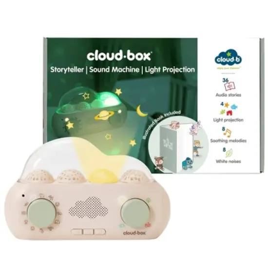 CloudBox Storyteller with 36 stories, Sound Machine with Light Projection image {11}