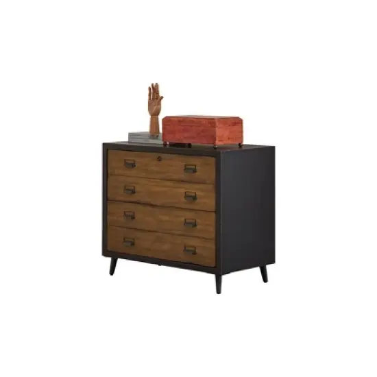Payton Mid-Century Wood Lateral File Storage File Drawer Black - Martin Furniture image {9}