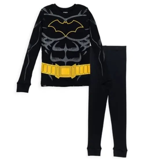 DC Comics Justice League Robin Cosplay Pajama Shirt and Pants Sleep Set Little Kid to Big Kid image {7}