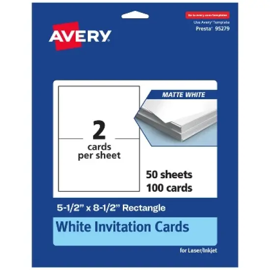 Avery Printable Matte White Cards, 5.5" x 8.5" Rectangle image {9}