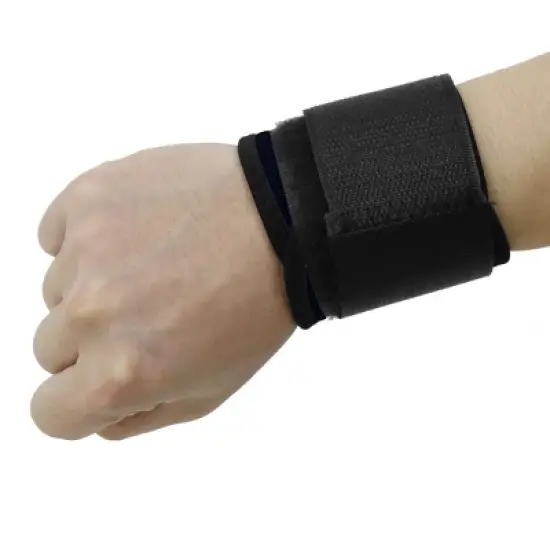 Unique Bargains Black Adjustable Sports Wristband Joint Protector Wrist Brace Wrap Support Strap image {1}