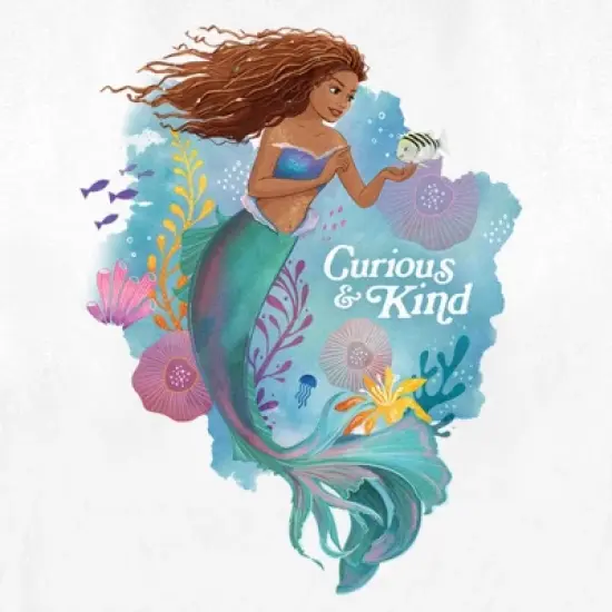 Women's The Little Mermaid Ariel Curious & Kind T-Shirt image {1}