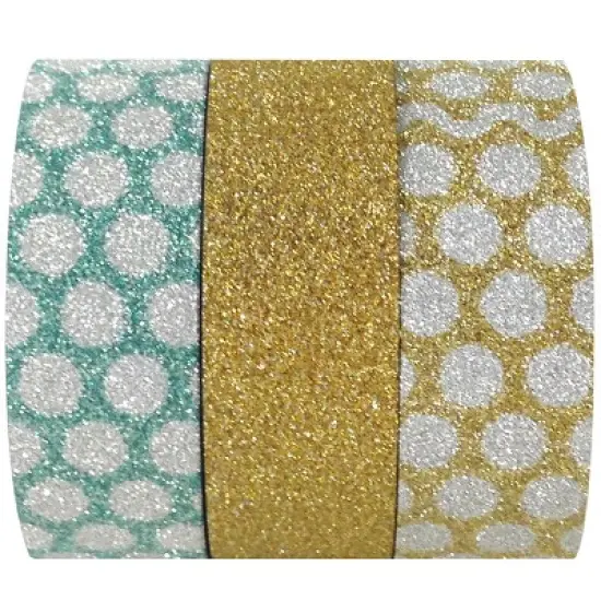 Wrapables Bright Dots Japanese Washi Masking Tape (Set of 3) image {3}