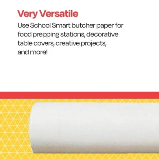 School Smart Butcher Kraft Paper Roll, Uncoated, 40 lbs, 18 Inches x 1000 Feet, White image {5}