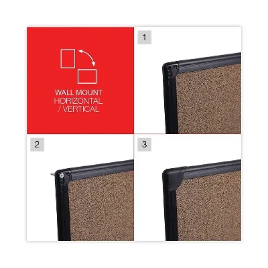 UNIVERSAL Tech Cork Board 24 x 18 Cork Black Frame 43021 image {4}
