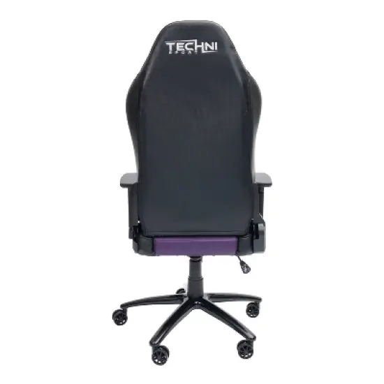 Ergonomic High Back Racer Style Video Gaming Chair Purple/Black - Techni Sport image {17}