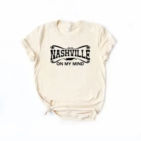 Simply Sage Market Women's Nashville On My Mind Short Sleeve Graphic Tee image {5}