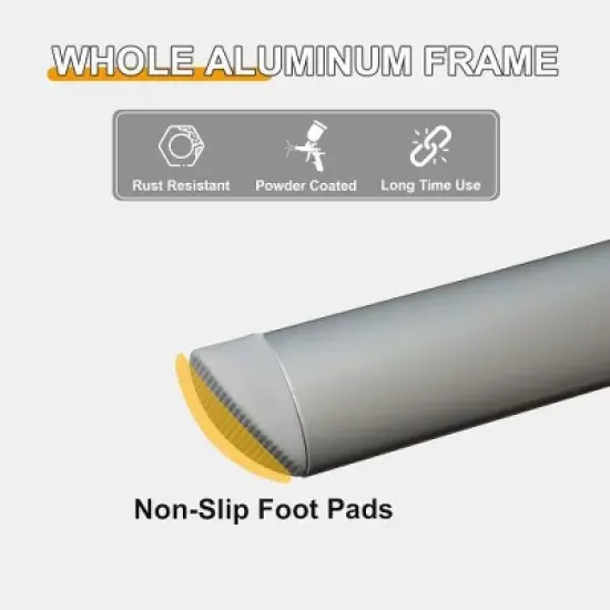 YUHAO 2PCS Adjustable High Back Textilene Fabric Seat，Outdoor Portable Reclining Patio Chairs for Garden Camping Poolside Beach Deck，Dark Gray image {5}