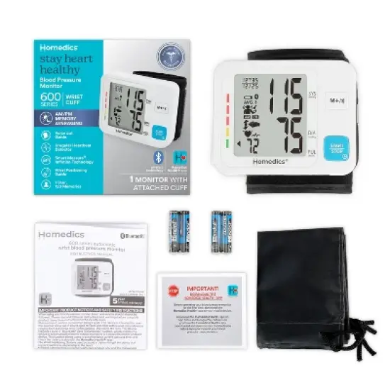 HoMedics 600 Series Wrist Blood Pressure Monitor with Bluetooth image {3}