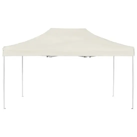 vidaXL Party Tent Cream Aluminum alloy 14.8 x 9.8 ft Foldable image {2}