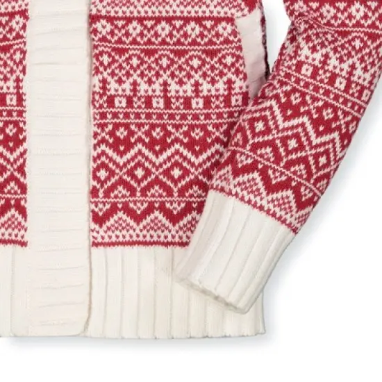 Hope & Henry Girls' Organic Cotton Toggle Sweater Cardigan with Zip, Infant image {2}