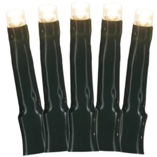 GE StayBright 250-Count Warm White LED Plug-In String Lights Green Wire 51.8FT image {1}