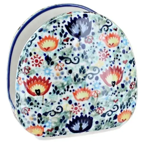 Blue Rose Polish Pottery S130 Manufaktura Napkin Holder image {6}