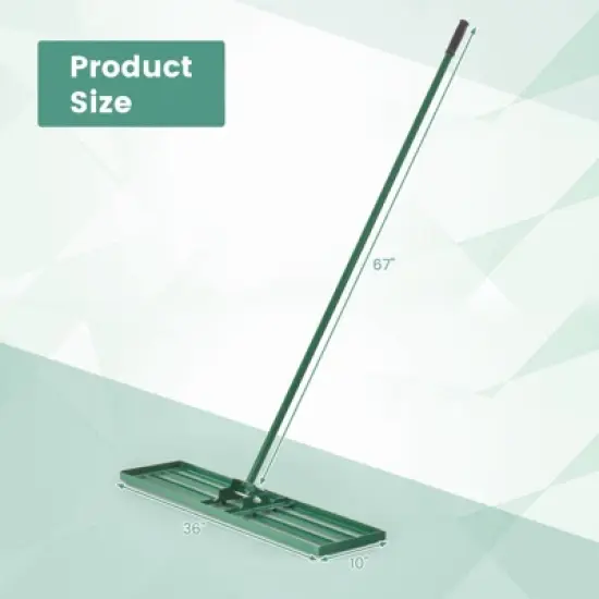 WELLFOR 36" Metal Ergonomic Lawn Leveling Hand Rake image {6}