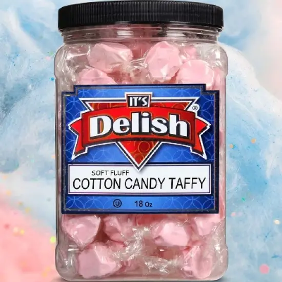 Cotton Candy Taffy Chews by It's Delish, , 18 Oz Jumbo Container image {2}