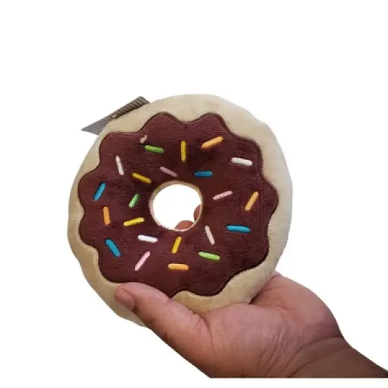 American Pet Supplies 5.5-Inch Chocolate Donut Plush Dog Toy image {1}