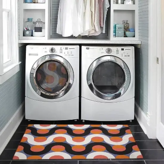 Rexford Washable Outdoor Rug Orange/Pink - Linon image {8}