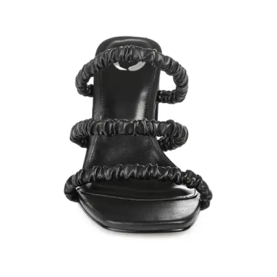 Journee Collection Womens Reagaan Tru Comfort Foam Open Square Toe Block Heel Sandals image {5}