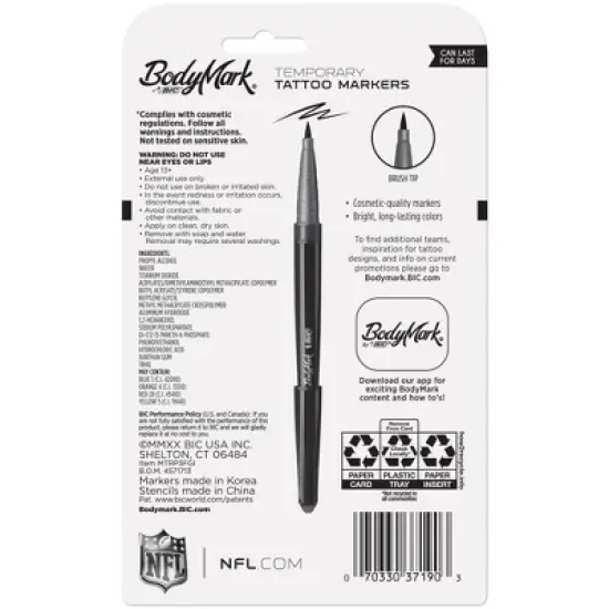 NFL New York Giants Temporary Tattoo Marker - 3pk image {3}
