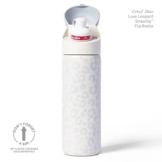 Cirkul Luxe Leopard StrawSip&trade; Flip Bottle - 26oz image {1}