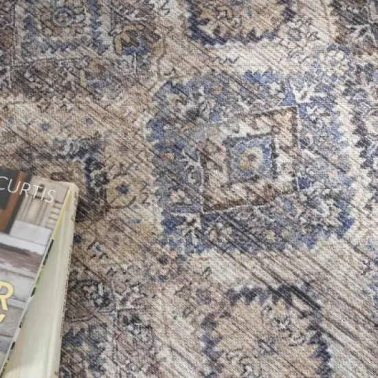 Nicole Curtis Machine Washable Mosaic Bordered Indoor Rug image {6}