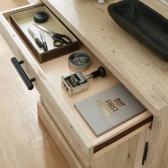 Mason Peak 2 Door Office Storage Cabinet Prime Oak - Sauder image {2}