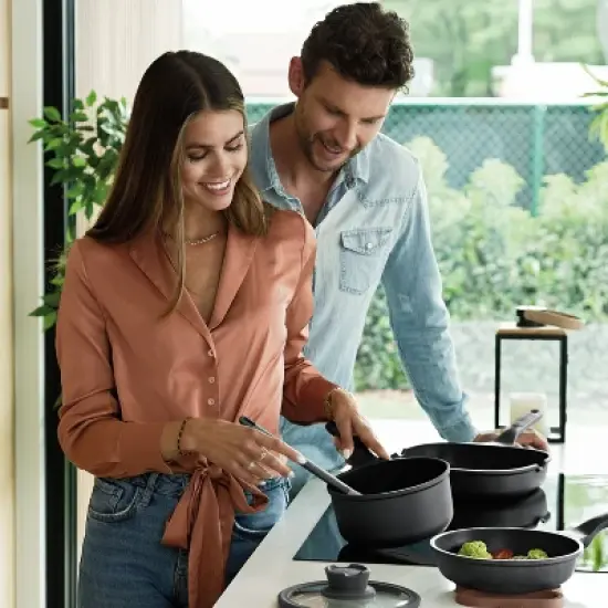 BergHOFF Stone Non-stick Wok Pan, Gray image {8}