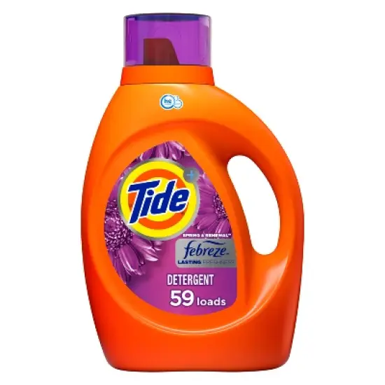Tide Plus Febreze High Efficiency Liquid Laundry Detergent - Spring & Renewal image {14}