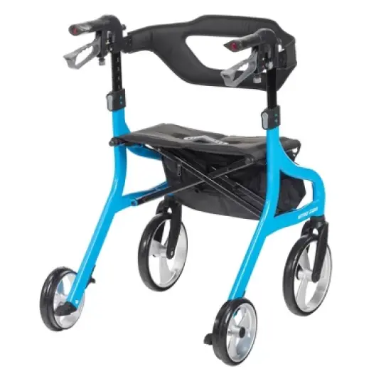 Drive Medical Nitro Sprint Rollator Walker - Height-Adjustable, Folding - Blue image {1}