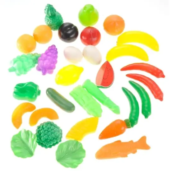 Insten 130 Piece Deluxe Pretend Play Toy Food Assortment Set for Kids image {3}
