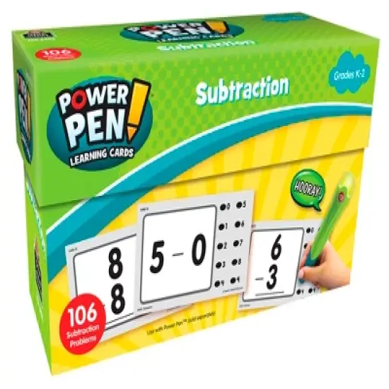 Teacher Created Resources Power Pen Learning Cards, Subtraction, Grades K to 2 image {1}