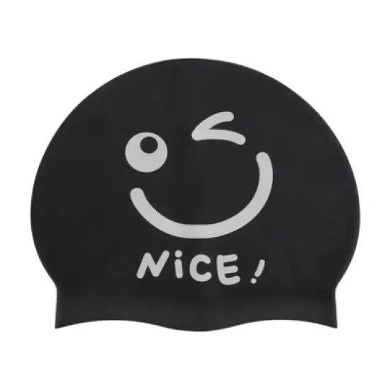 Unique Bargains Silicone Funny Face Swim Cap 1 Pc image {6}