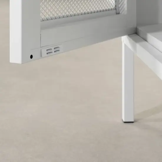 Kodali Nightstand Metal Mesh White - South Shore image {3}