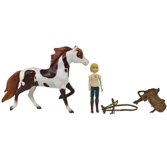 Breyer Animal Creations Breyer Spirit Riding Free Boomerang & Abigail Small Horse & Doll Set image {1}