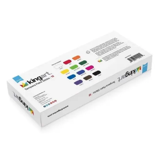 KINGART Tempera Paint Sticks, 12 Colors image {9}