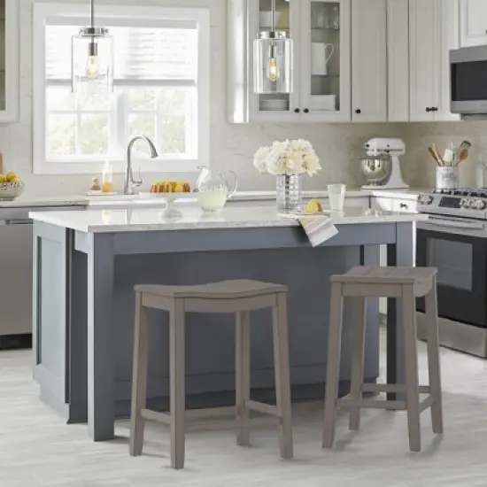 Fiddler Backless 24" NonSwivel Counter Height Barstool Aged Gray - Hillsdale Furniture image {9}