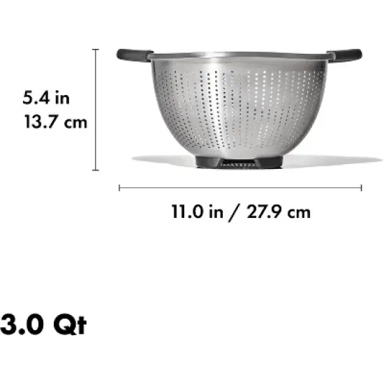 Good Grips Stainless Steel 3 qt./ 2.8L Colander image {5}