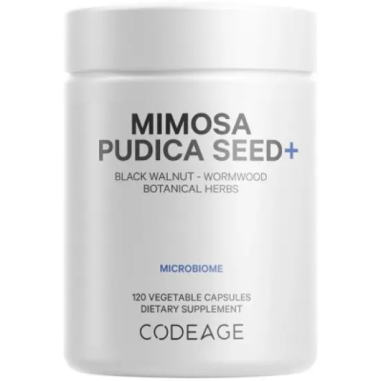 Codeage Organic Mimosa Pudica Seed + Black Walnut, Cloves, Botanicals, Vegan Supplement - 120ct image {16}
